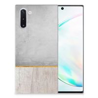 Samsung Galaxy Note 10 Bumper Hoesje Wood Concrete