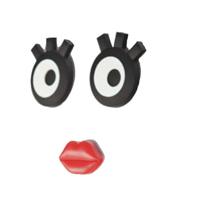 Balvi magneet Mrs. siliconen zwart/wit 3 delig