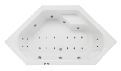 Lambini Designs Venetië bubbelbad 145x145cm elektronisch 6+4+2 hydrojets en 12 aerojets chroom Lambini Designs Venetië bubbelbad 145x145cm elektronisch 6+4+2 hydrojets en 12 aerojets chroom