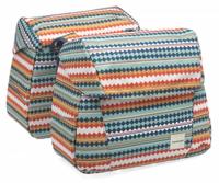 New Looxs dubbele fietstas Joli Diamond Spring 37 liter multicolor