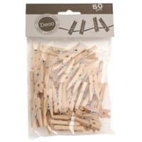 Right Angle Houten Mini Wasknijpers, 50 stuks, N/Navy