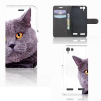 Lenovo Vibe K5 Telefoonhoesje met Pasjes Kat