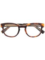 Dunhill lunettes de vue à effet écaille de tortue - Marron