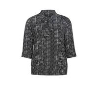Paprika top met all over print zwart/wit