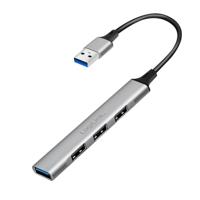 LogiLink UA0391 - USB 3.0 Slim-Hub 4-poort met aluminium behuizing