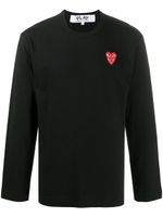 Comme Des Garçons Play t-shirt à logo brodé - Noir