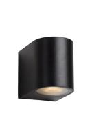 Lucide ZORA-LED - Wandspot/Wandlamp Binnen/Buiten - LED Dimb. - GU10-1x5W 3000K - IP44 - Zwart