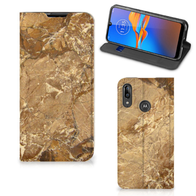 Motorola Moto E6 Plus Standcase Marmer Creme Motorola Moto E6 Plus Standcase Marmer Creme