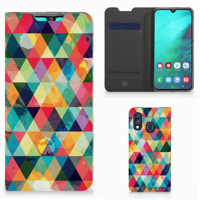 Samsung Galaxy A40 Hoesje met Magneet Geruit