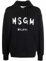 MSGM hoodie à logo imprimé - Noir