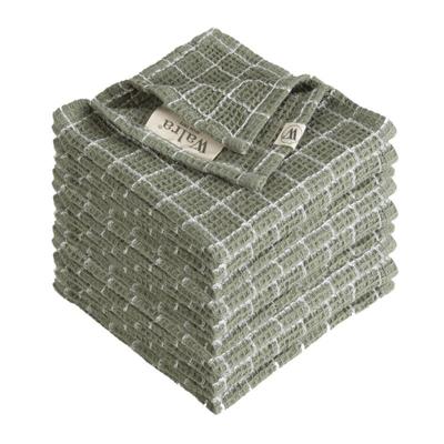 Walra Vaatdoek Dry with Cubes Legergroen - 9 stuks