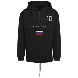 FC Eleven - Russia Vlag Anorak Hoodie - Zwart