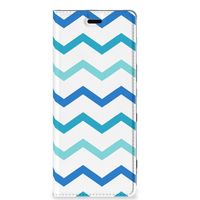 Sony Xperia 5 Hoesje met Magneet Zigzag Blauw