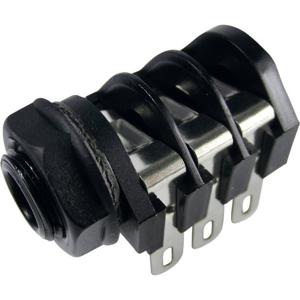 Cliff CL1200 Jackplug 6,35 mm Bus, inbouw horizontaal Aantal polen: 3 Stereo Zwart 1 stuk(s)