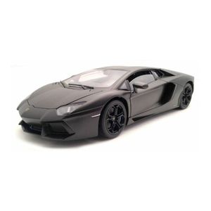 Welly modelauto Lamborghini Aventador - matzwart - schaal 1:24   -