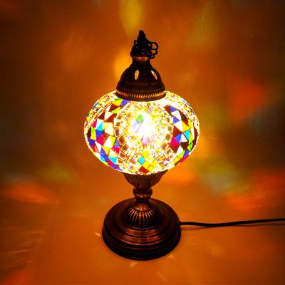 Oosterse Tafellamp Mozaïek Bol D19cm - Meerkleurig Design - Oriëntaals H35cm - M Oosterse Tafellamp Mozaïek Bol D19cm - Meerkleurig Design - Oriëntaals H35cm - M