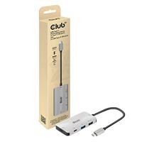 Club 3D USB Type-C PD oplaadhub naar 2X Type-C 10G poorten en 2X USB Type-A 10G poorten