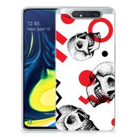 Silicone Back Case Samsung Galaxy A80 Skull Red