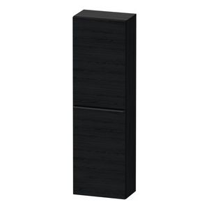 Hoge Kast Duravit D-Neo Kolomkast Wand 132 cm Linksdraaiend Mat Eiken Zwart