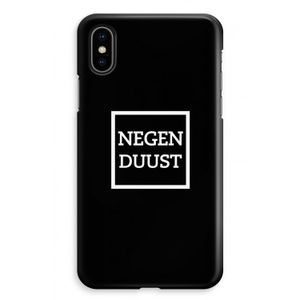 Negenduust black: iPhone XS Max Volledig Geprint Hoesje