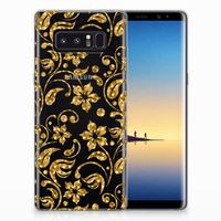 Samsung Galaxy Note 8 TPU Case Gouden Bloemen - thumbnail