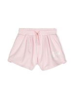 MSGM Kids short en coton à logo imprimé - Rose