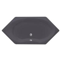 Ligbad Inbouw Xenz Orona Hoekbad 1-2 Persoons Duobad 90x190x50cm Acryl Antraciet Mat met Poten