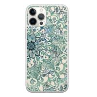 iPhone 12 Pro Max siliconen hoesje - Mandala blauw