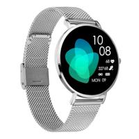 XCOAST SIONA 2 nano-zilver, kleine dames smartwatch - 37 mm AMOLED-display, iOS & Android, filigraan, vrouwen fitness tracker, waterdicht, pols, bloeddruk, bloedzuurstof, 7 dagen batterij