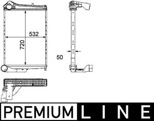 Intercooler, inlaatluchtkoeler CI182000P