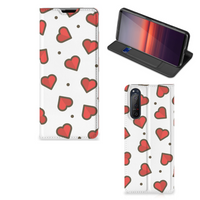 Sony Xperia 5 II Hoesje met Magneet Hearts - thumbnail