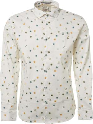 Shirt, l/sl, allover digital printe white