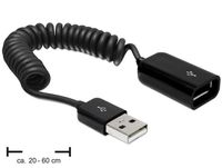 DeLOCK USB 2.0 0.6m USB-kabel 0,6 m USB A Zwart