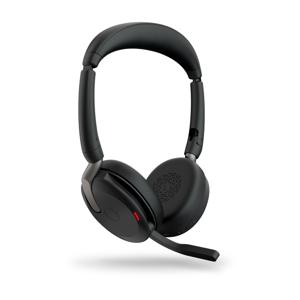 Jabra Evolve2 65 Flex Link380c UC + pad On Ear headset Computer Bluetooth Stereo Zwart Noise Cancelling Headset, Microfoon uitschakelbaar (mute),