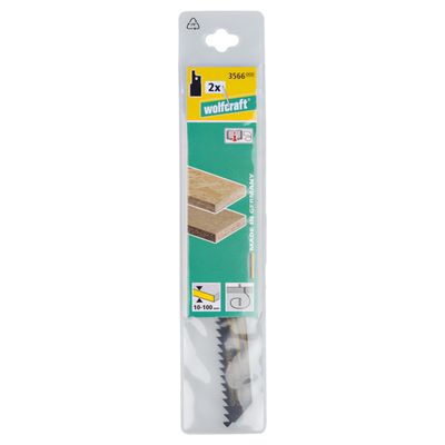 wolfcraft GmbH 3566000 decoupeerzaag-, figuurzaag- & reciprozaagblad Chroom-vanadium-staal (Cr-V) 2 stuk(s)