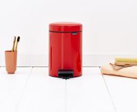 Brabantia newIcon pedaalemmer 3 liter met kunststof binnenemmer - Passion Red - thumbnail