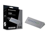 CONCEPTRONIC HUBBIES18G 10-in-1 60 W USB 3.0 Hub-oplader combi, 2-in-1 USB-C USB-A-kabel, USB 3.2 Gen 1