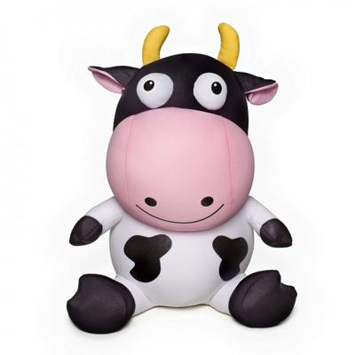 Cuddlebug knuffelkussen Cow 33 x 20 cm zwart/wit
