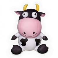 Cuddlebug knuffelkussen Cow 33 x 20 cm zwart/wit
