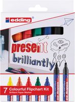 Edding Merkstift brilliant paper marker e-30 en e-33, blister met 7 stuks, assorti