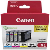 Canon Inktcartridge PGI-1500XL BK/C/M/Y Multipack Origineel Combipack Zwart, Cyaan, Magenta, Geel 9182B010 - thumbnail