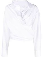 Alexander Wang chemise en coton à design cache-cœur - Blanc - thumbnail