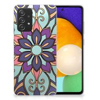 Samsung Galaxy A52 (5G/4G) TPU Case Purple Flower - thumbnail