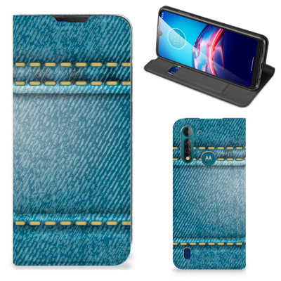 Motorola Moto G8 Power Lite Hippe Standcase Jeans