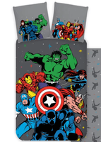 Marvel Avengers Dekbedovertrek Team grijs - 140 x 200 cm - 70 x 90 cm - thumbnail