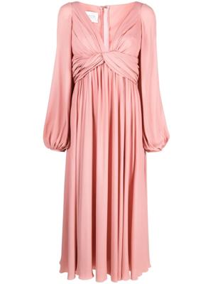 Giambattista Valli Maxi-jurk met gedraaid detail - Roze