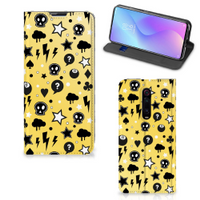 Mobiel BookCase Xiaomi Redmi K20 Pro Punk Geel - thumbnail