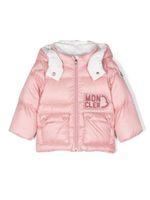 Moncler Enfant veste matelassée Abbaye à logo brodé - Rose