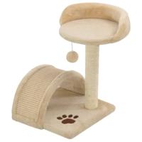 vidaXL Kattenkrabpaal met Sisal Krabpaal 40 cm Beige en Bruin Kattenpaal Kat