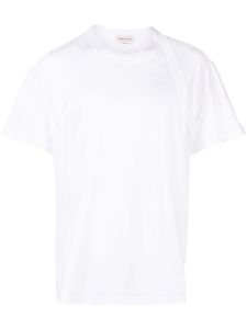 Alexander McQueen t-shirt à effet harnais - Blanc